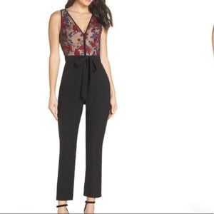 NWT HARLYN Floral Embroidered Jumpsuit Sz Small